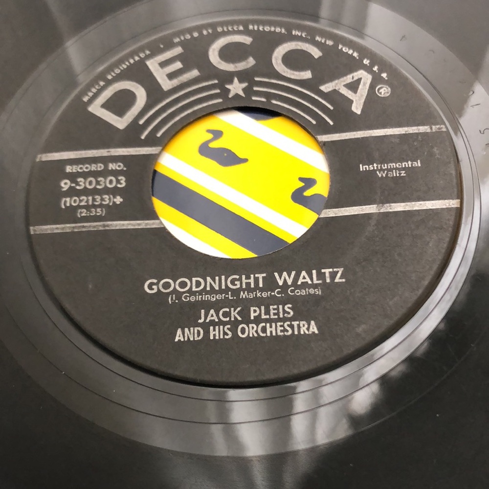 Jack Pleis That's Life Vinyl 45 Record '57